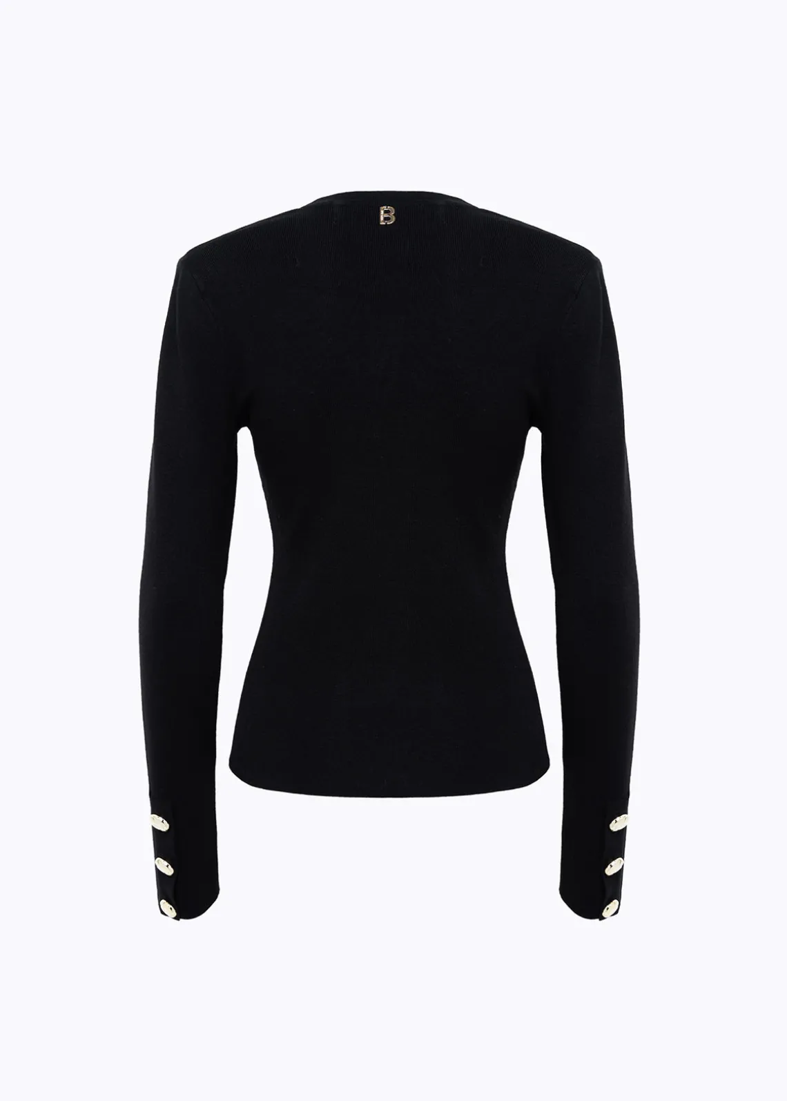 FITTED SWEATER WITH JEWEL BUTTONS