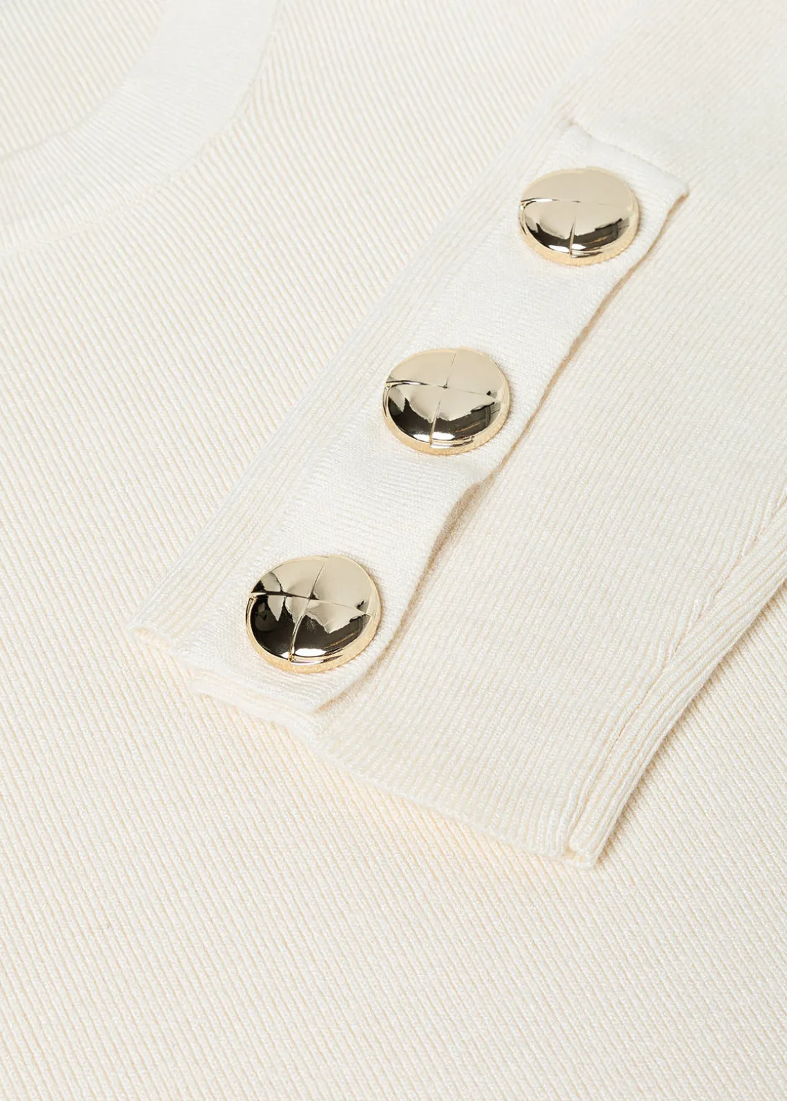 FITTED SWEATER WITH JEWEL BUTTONS