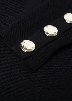 FITTED SWEATER WITH JEWEL BUTTONS
