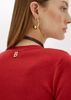 FITTED SWEATER WITH JEWEL BUTTONS