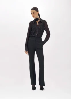 FLARE PANTS IN STRETCH CRÊPE