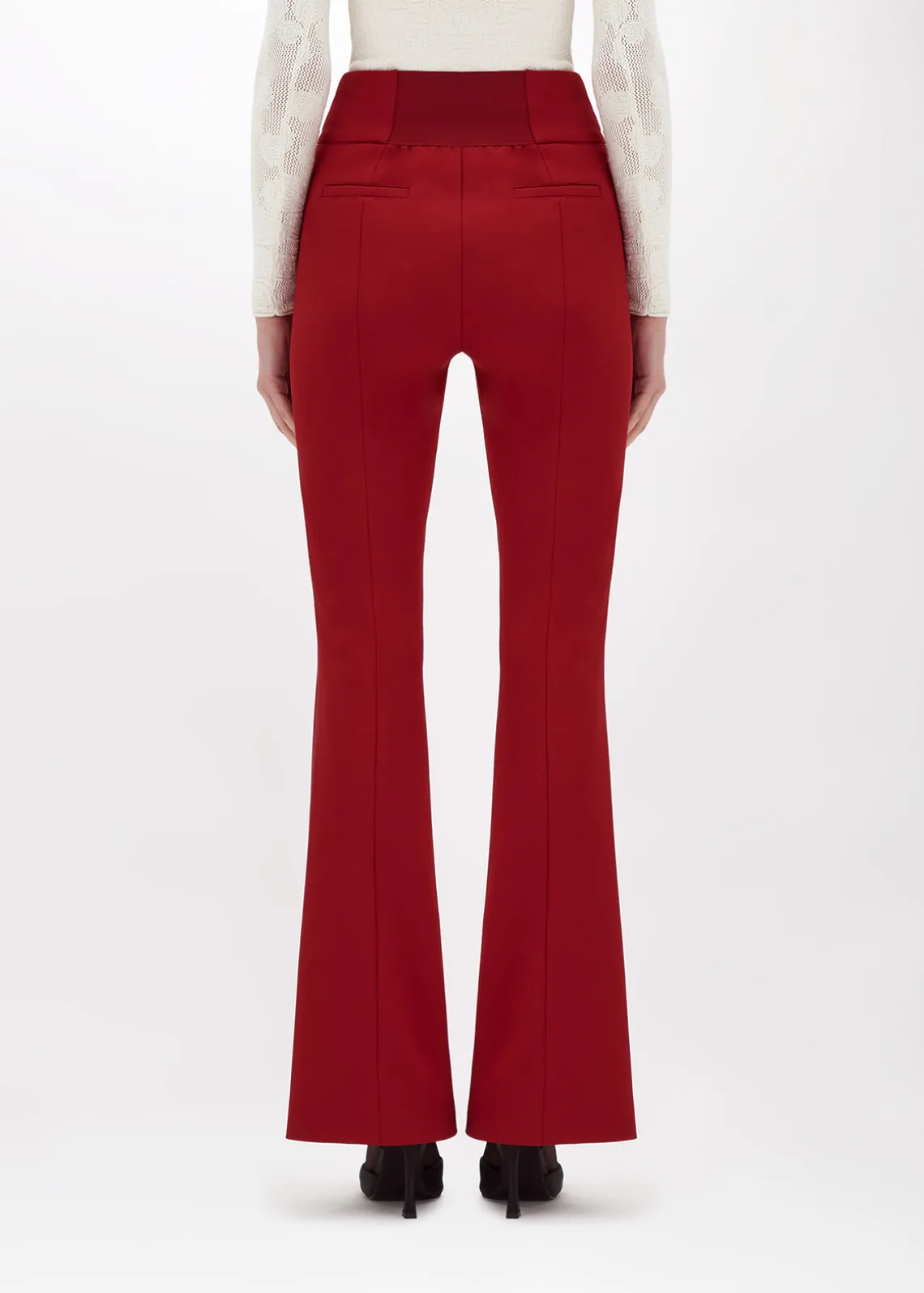 FLARE PANTS IN STRETCH CRÊPE