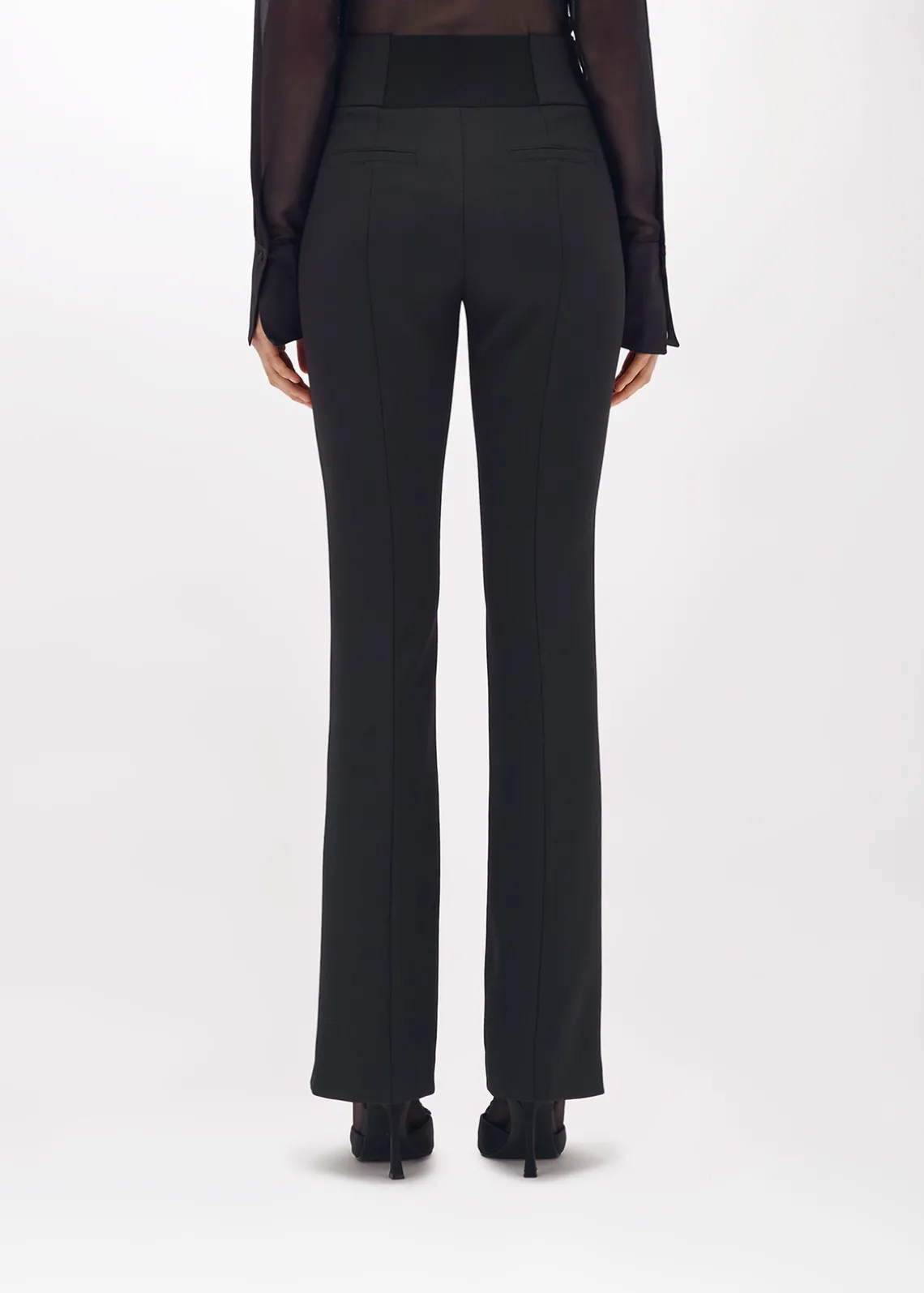 FLARE PANTS IN STRETCH CRÊPE