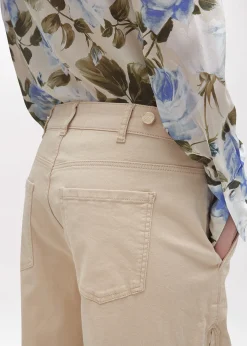 FLARED PANTS IN GABARDINE AND SATIN