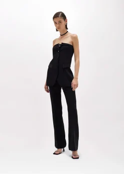 FLARED PANTS IN LIGHT CRÊPE