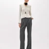 FLARED PANTS IN MÉLANGE FLANNEL