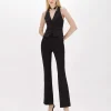 Flared pants in stretch crêpe