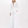 Flared pants in stretch crêpe