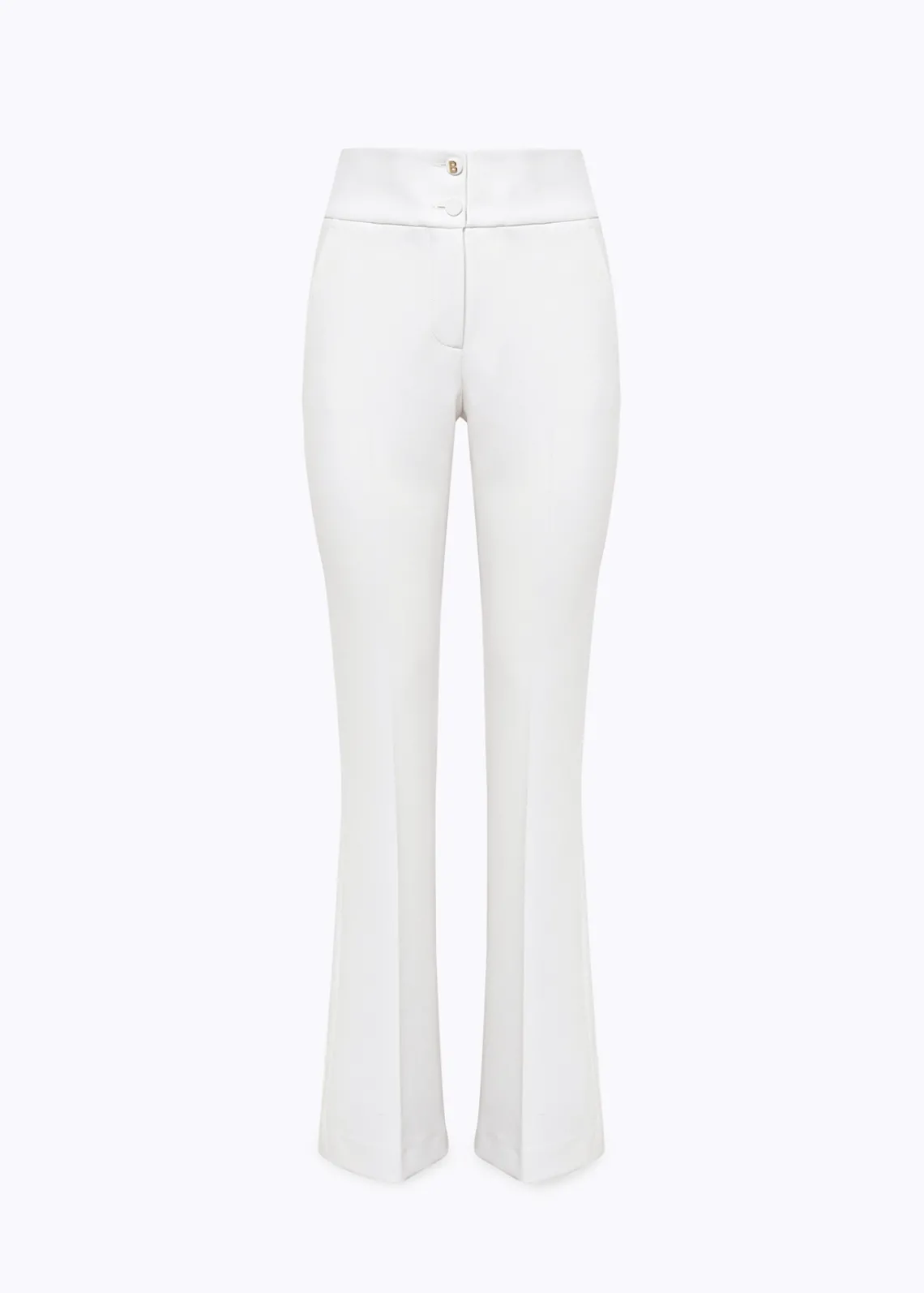 Flared pants in stretch crêpe