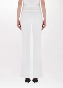 Flared pants in stretch crêpe