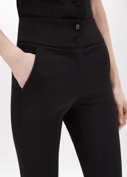 Flared pants in stretch crêpe