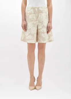 FLORAL JACQUARD BERMUDA SHORTS
