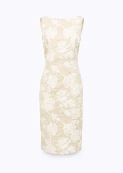FLORAL JACQUARD SHEATH DRESS