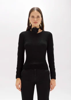 FLORAL LACE STITCH SWEATER
