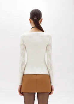 FLORAL LACE STITCH SWEATER