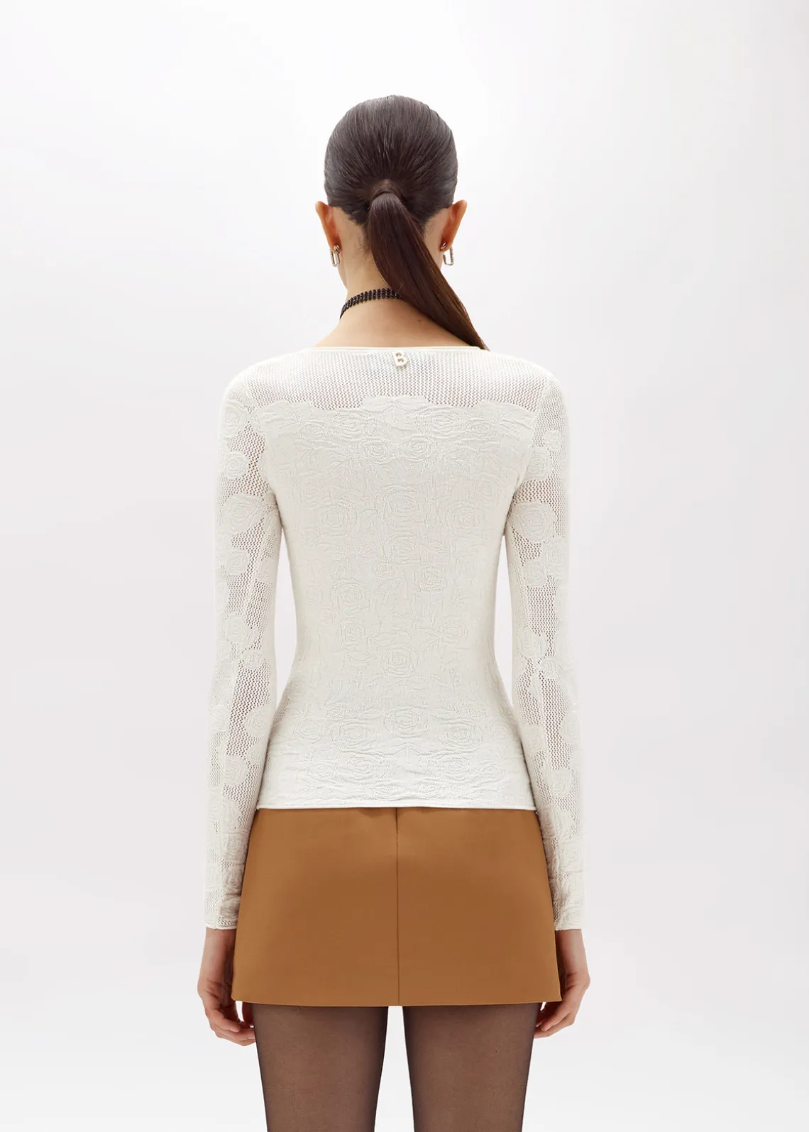 FLORAL LACE STITCH SWEATER