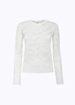 Floral print viscose sweater