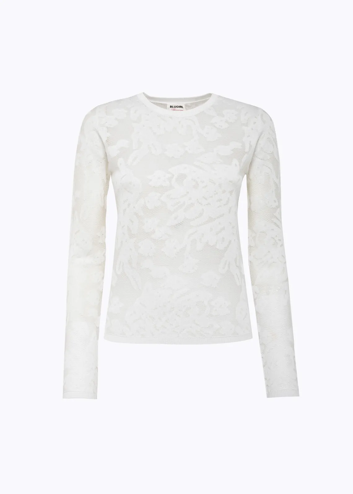 Floral print viscose sweater