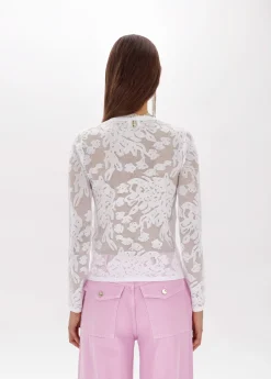 Floral print viscose sweater