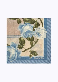 FOULARD SCARF WITH ROSE PRINT