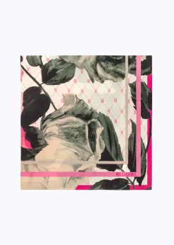 FOULARD SCARF WITH ROSE PRINT