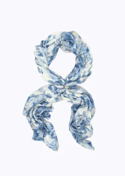 FOULARD SCARF WITH ROSE PRINT