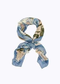 FOULARD SCARF WITH ROSE PRINT