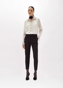 GEORGETTE SHIRT WITH EMBROIDERY