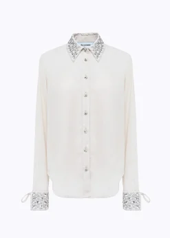 GEORGETTE SHIRT WITH EMBROIDERY