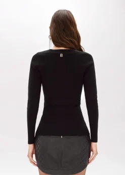 IN VISCOSE CROSSED SWEATER