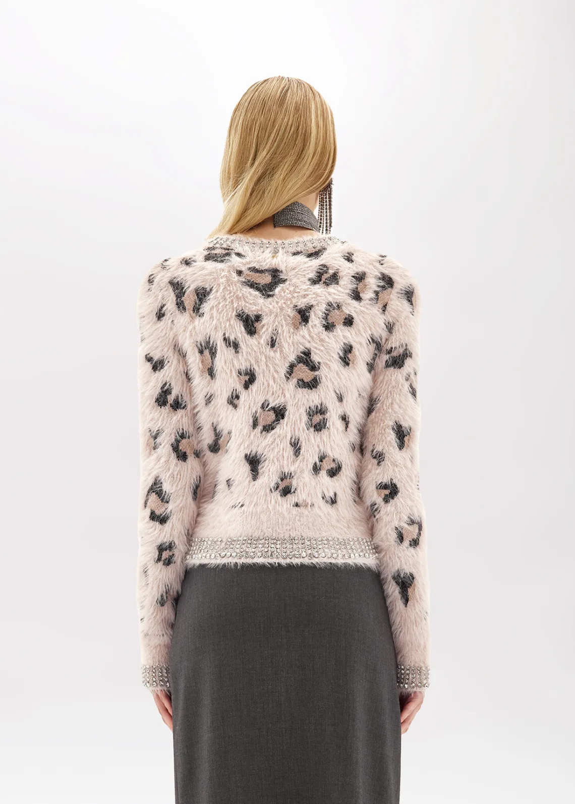 JACQUARD ANIMALIER PRINT CARDIGAN