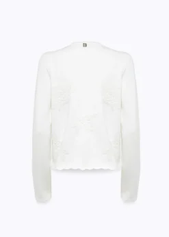 JACQUARD JACKET WITH ROSE DESIGN