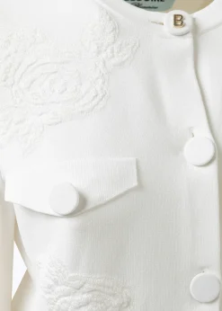 JACQUARD JACKET WITH ROSE DESIGN