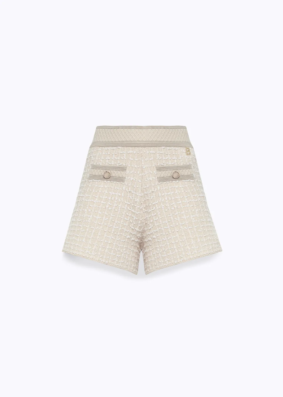JACQUARD KNIT BOUCLÉ SHORTS