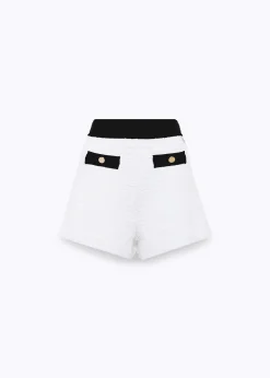 JACQUARD KNIT BOUCLÉ SHORTS