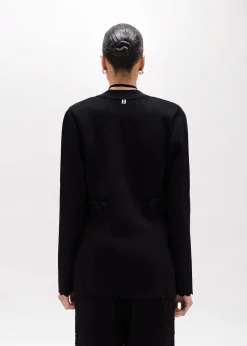 JACQUARD ROSE KNIT JACKET