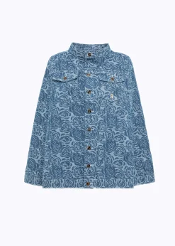 JACQUARD ROSE PRINT CAPE