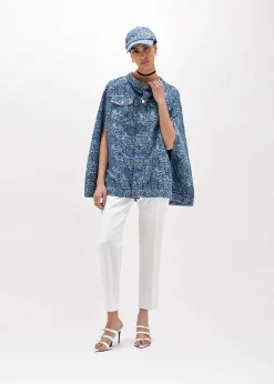 JACQUARD ROSE PRINT CAPE