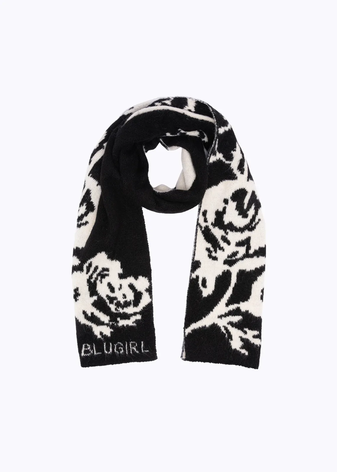 JACQUARD SCARF WITH ROSES