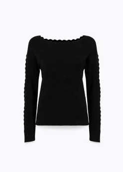 JACQUARD SWEATER WITH ROSE DESIGN