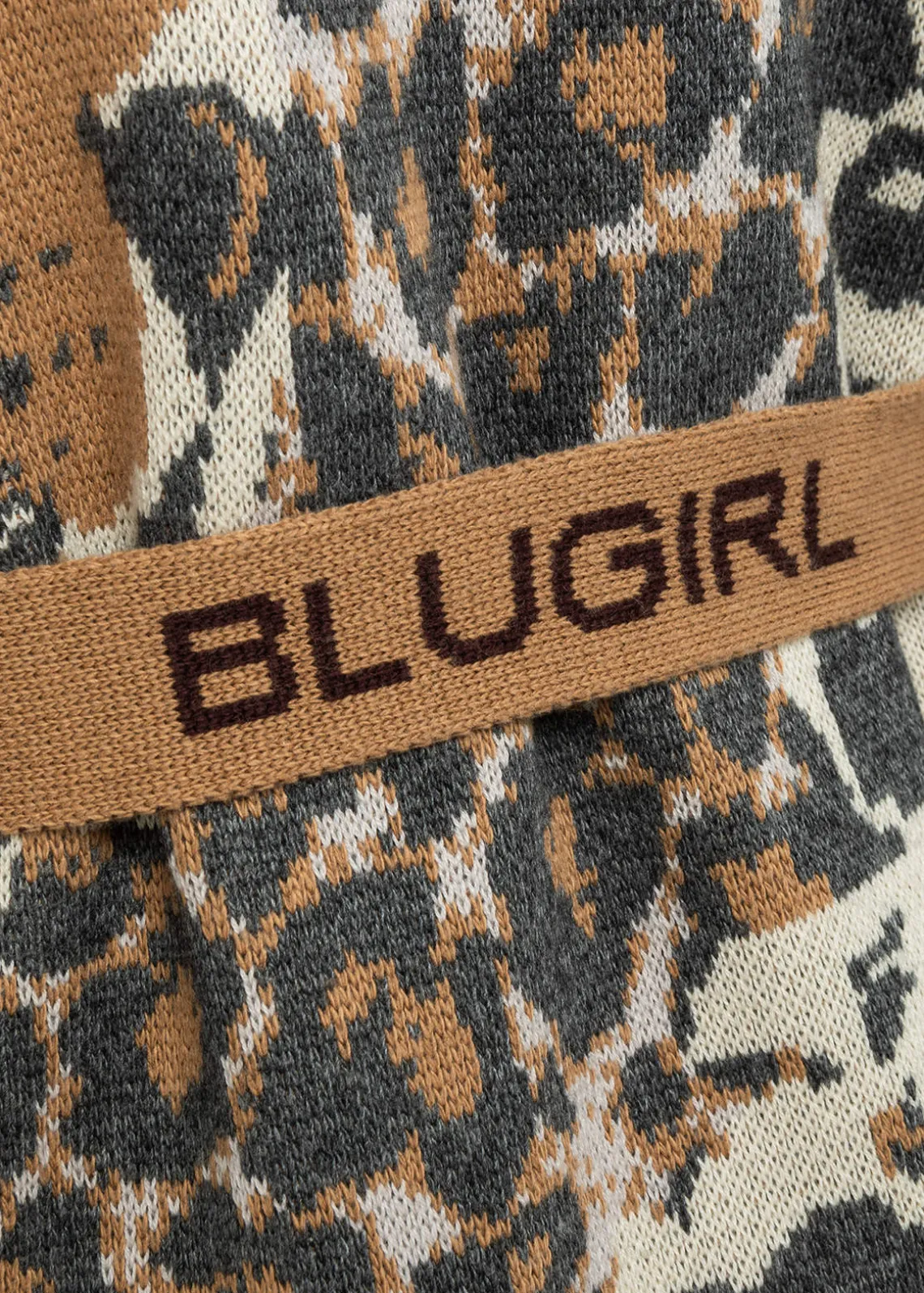 JACQUARD WOOL BLEND CARDIGAN