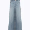 Jeans in denim with rhinestones