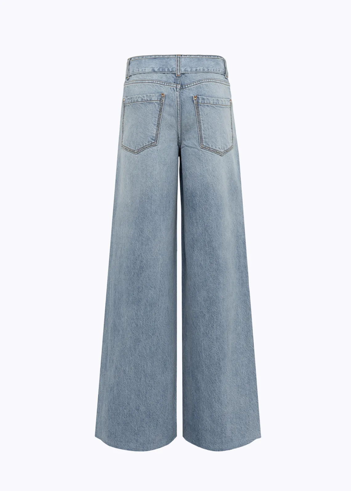 Jeans in denim with rhinestones