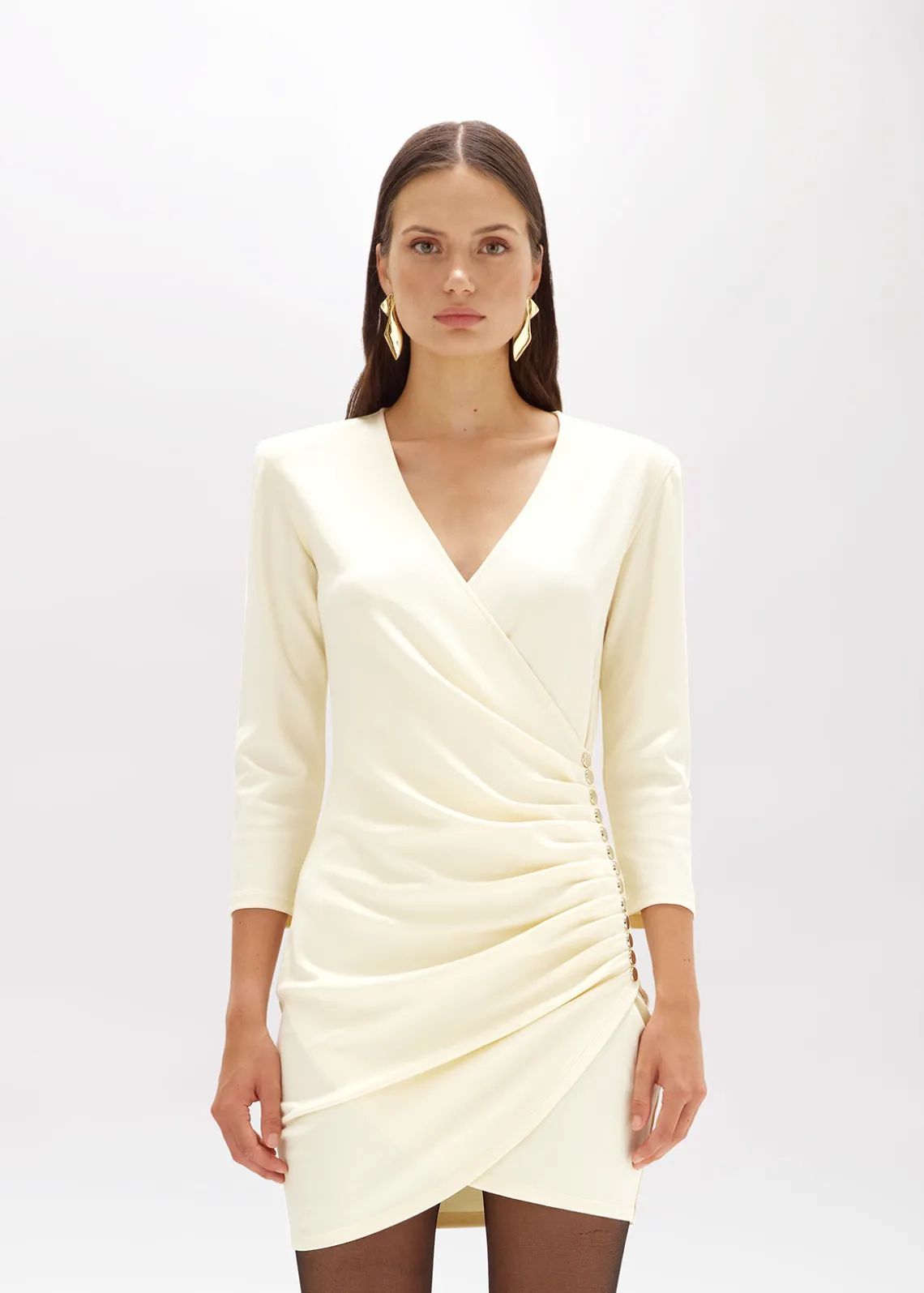 JERSEY DRESS WITH DRAPING
