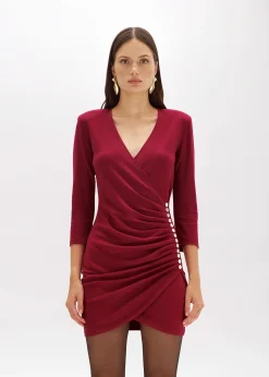 JERSEY DRESS WITH DRAPING