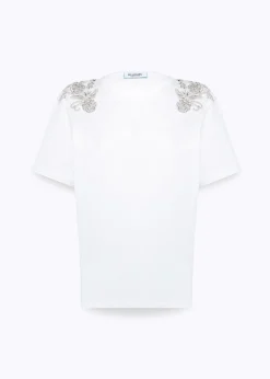 JERSEY T-SHIRT WITH FLORAL PATCH