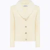 KNIT CARDIGAN WITH FAUX FUR COLLAR