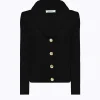 KNIT CARDIGAN WITH FAUX FUR COLLAR