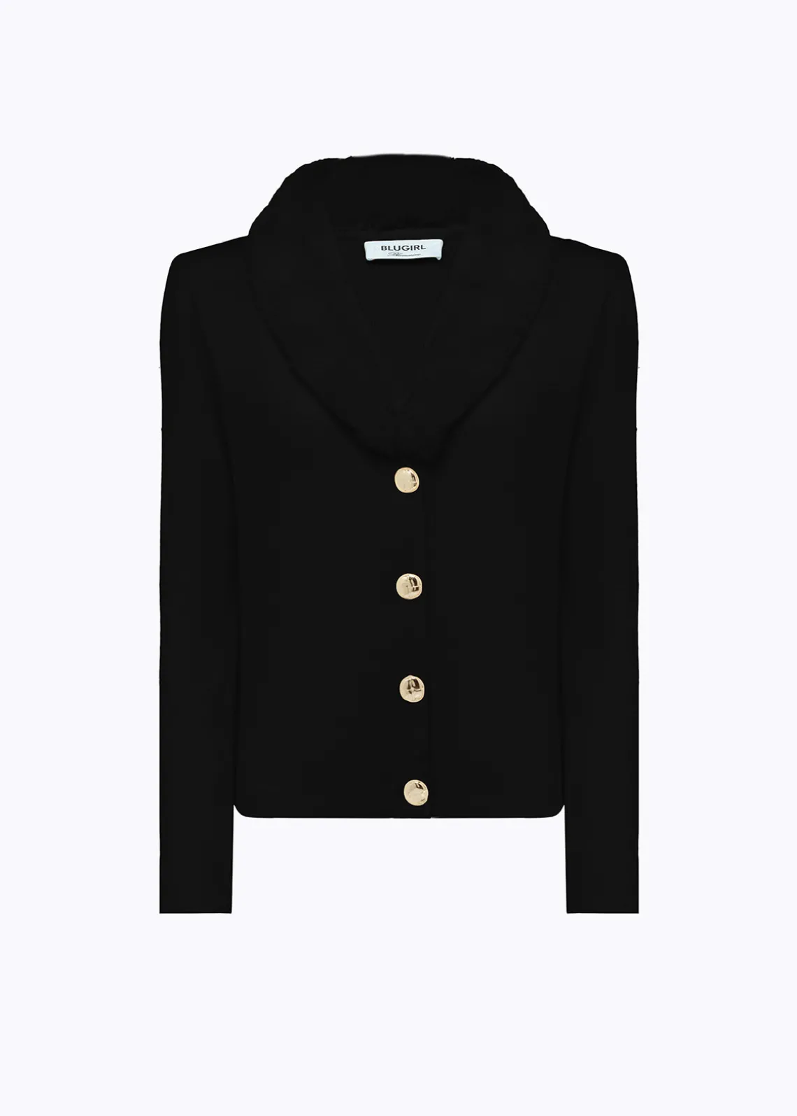 KNIT CARDIGAN WITH FAUX FUR COLLAR