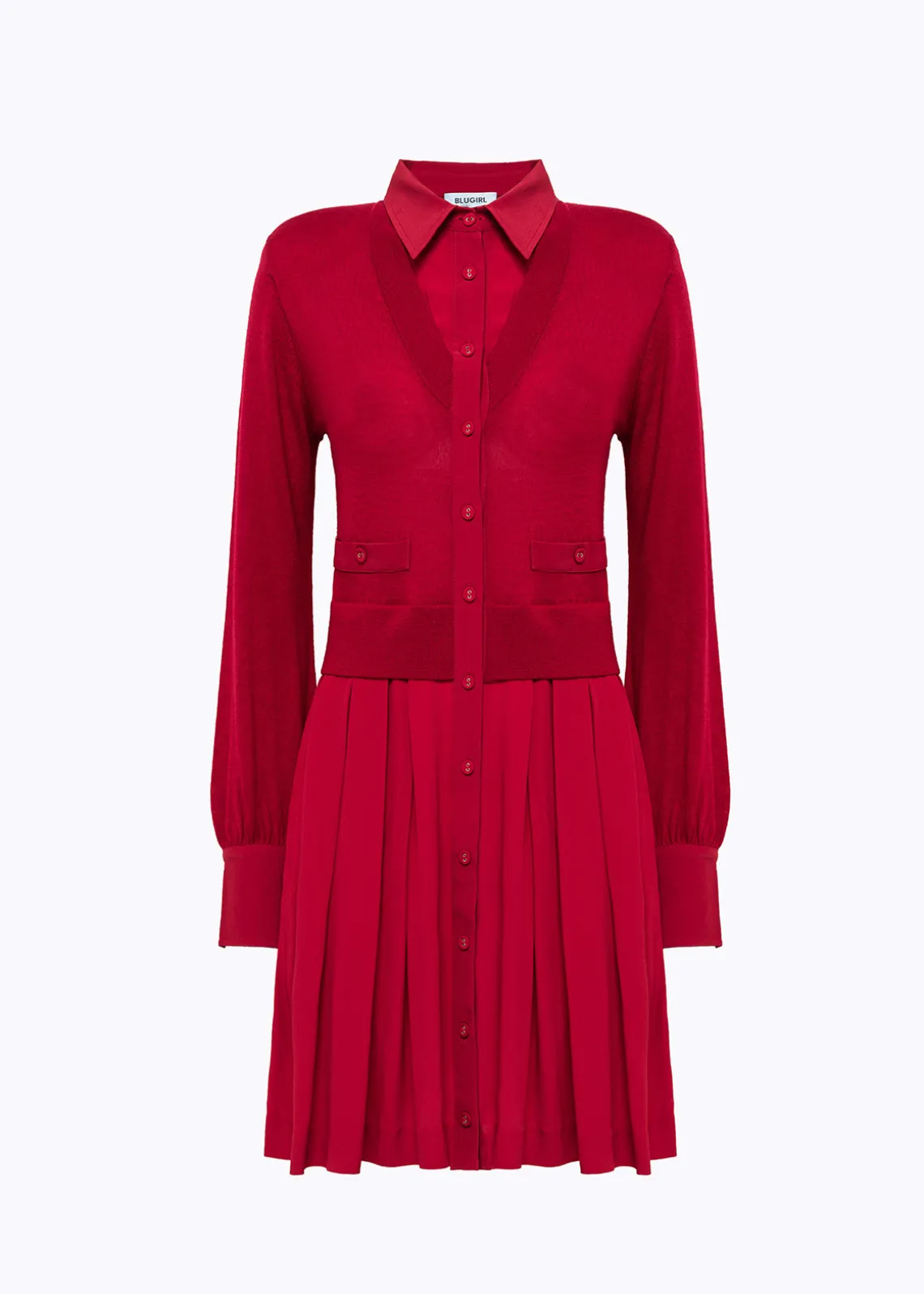 KNIT DRESS IN CREPE DE CHINE.